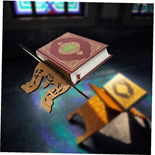 Prayer Book Stand Kuran Holder Quran plat houten Natural voor Eid Mubarak Decoratie Partij Supplies Islamitische - Image 3