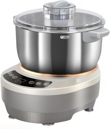 UFAGFDA Electric dough mixer with fermentation function, microcomputer timer, front touch panel, 6.3 liters (7 liters), 304 stainless steel material, suitable for bread, pizza, dumpling dough, and sou