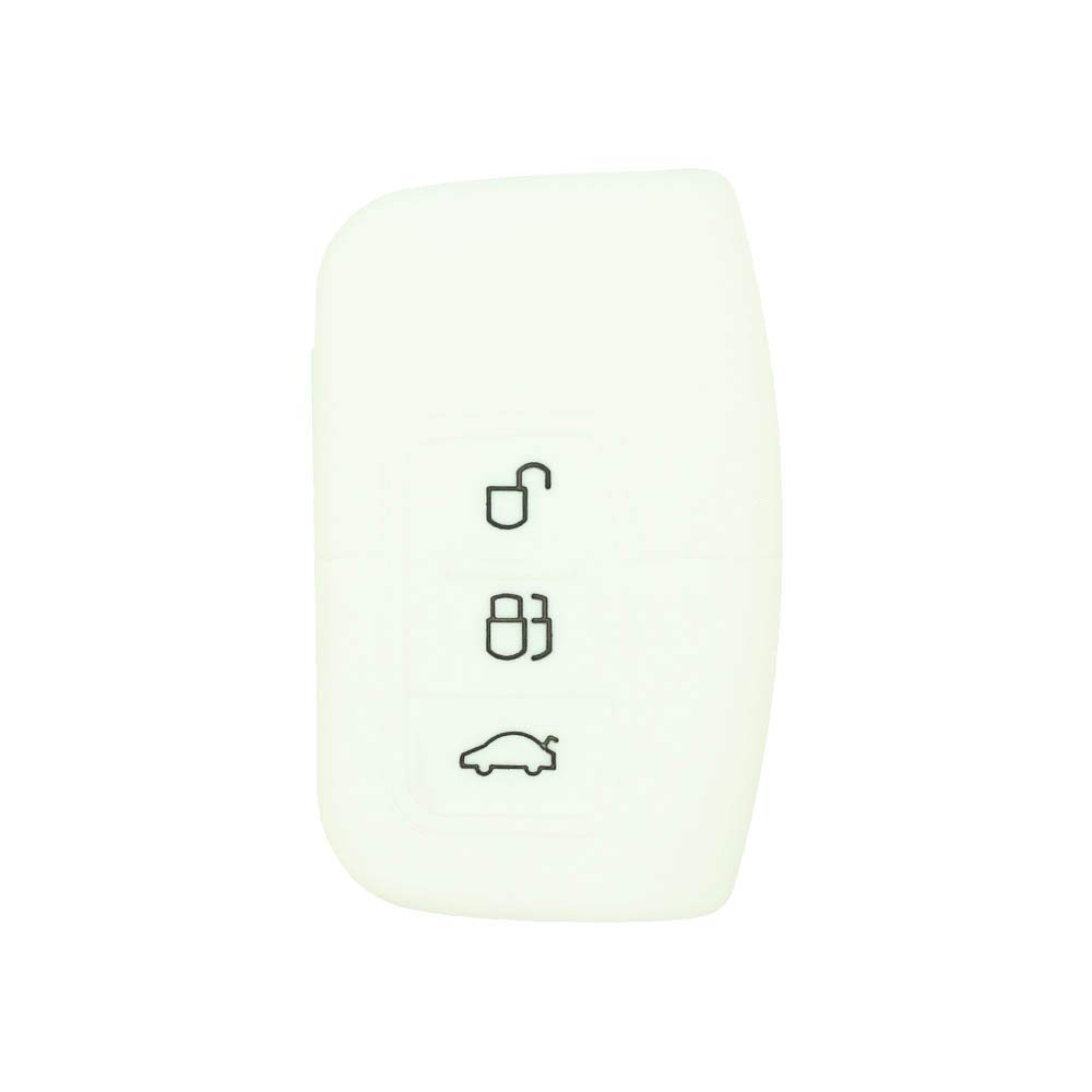 BROVACS Silicone Cover Protector Case Holder Skin Jacket Compatible with FORD 3 Button Smart Remote Key Fob CV9709 White - Image 2