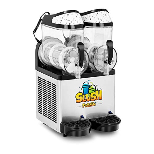 Royal Catering RCSL 2/10 Slush-Maschine 2 x 12 l LED 600 W Nachtmodus Slush Ice Maschine Slush Eis Maker