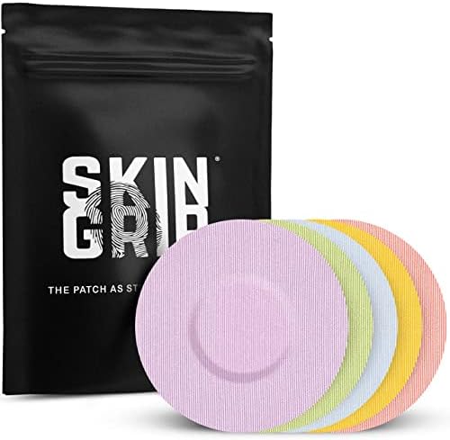 Skin Grip Adhesive Patches for Freestyle Libre 2 – Waterproof & Sweatproof for 10-14 Days, Pre-Cut Adhesive Tape, Continuous Glucose Monitor Sensor Cover – 20 Pack, Pastel Variety