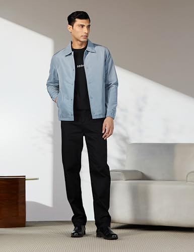 Image of Qube By Fort Collins Men's Polyester Standard Length Regular Fit Lightweight Winter Jacket - Sporty, Stylish & Warm Outerwear for Cold Weather