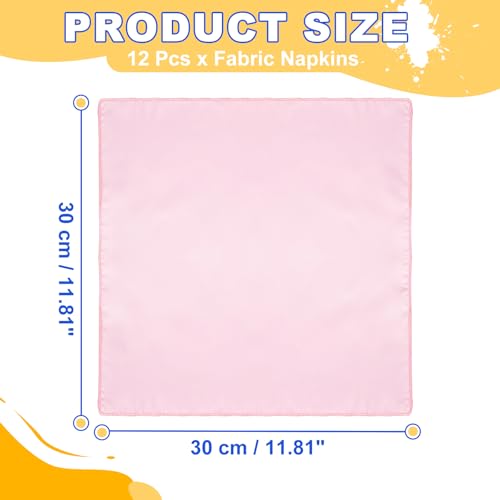 Serviettes de table en polyester doux rose, textile de qualité restaurant - 3