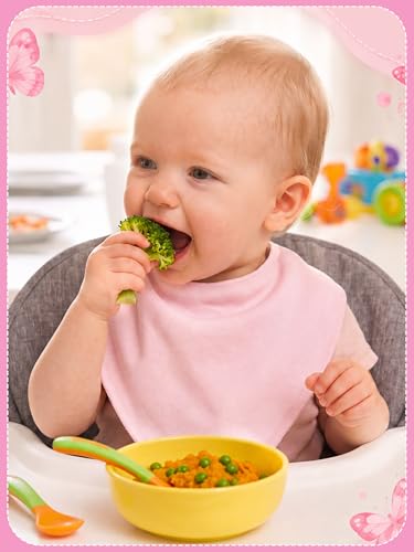 Image of 4 Pcs Baby Bandana Bib Cute Baby Nursery Decor Cotton Newborn Infant Feeding Drool Bib for Drooling and Teething Girl Boy