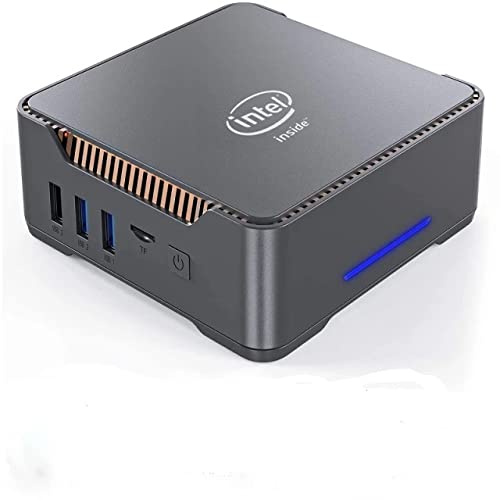 MeLE Lüfterloser Mini-PC Windows 10 Pro Celeron J4125 8GB DDR4 256GB eMMC Ultra-Thin Mini Desktop Computer 4K HDMI x2, Dual Band WiFi, USB x4 Gigabit Ethernet, BT 4.2