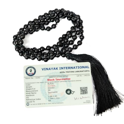 Image of Reiki Crystal Products Natural Reiki Feng-Shui Mala Necklace 6 mm Crystal Stone 108 Bead Jaap Mala for Men and Women