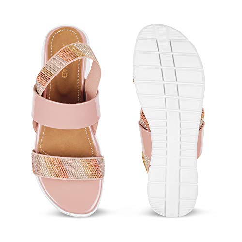Image of SOLE HEAD Pink Flats Sandal for Women