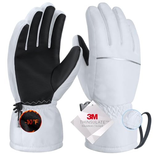 PULIOU Handschuhe Herren Damen Winter Thermo Fahrradhandschuhe Warme Winterhandschuhe Winddichte Touchscreen Laufhandschuhe Sporthandschuhe zum Laufen Radfahren Klettern