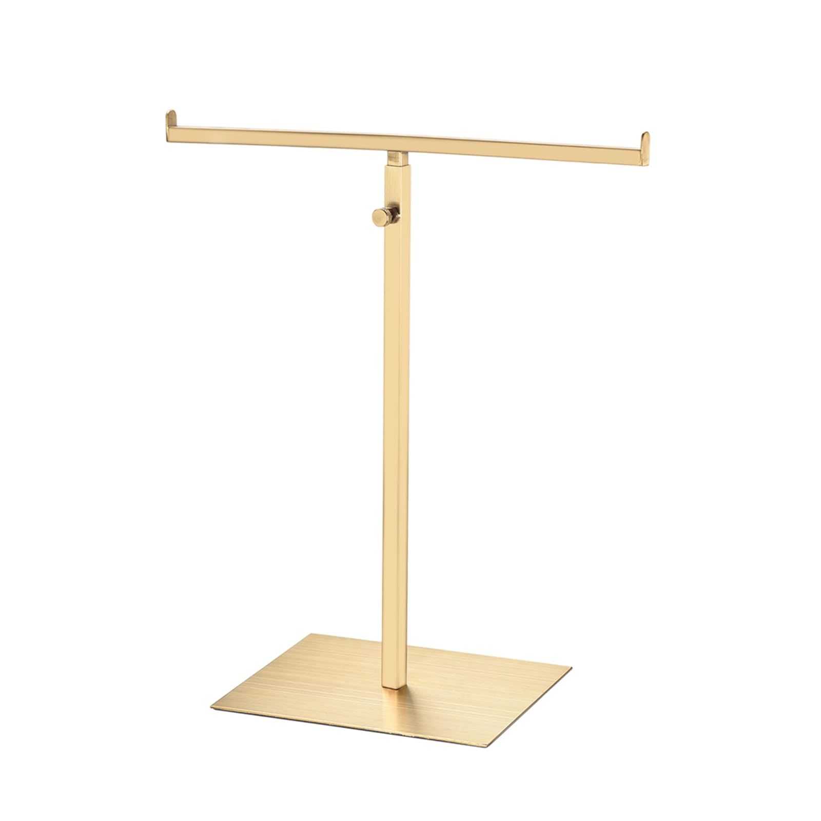 QUARKZMAN Portaborsa Da Tavolo In Acciaio Inossidabile A Forma Di T Reggiporta Borsa Regolabile Supporto Doppio Gancio Per Casa Negozio Boutique Bancone, Argento