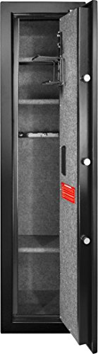 Barska Quick and Easy Large Access Biometric Rifles, Firearms and Long Guns Safe for Home, Removable Shelves, Optional Silent Mode, 5.52 Cubic Feet, Up to 10 Rifles without any accessories