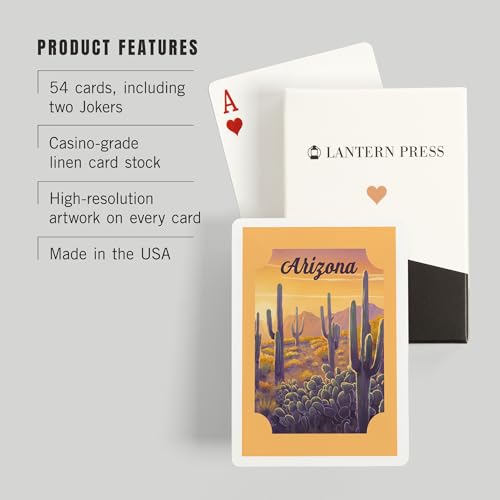 Lantern Press Arizona Naipes Póker 52 Cartas Adultos miniatura 3