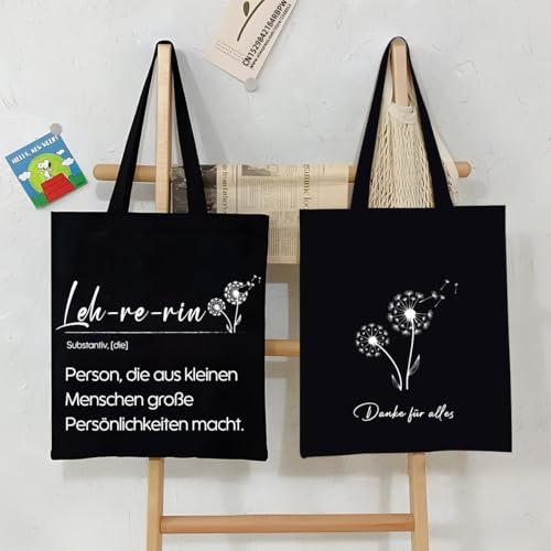 BOYATONG Lehrer Geschenk Baumwollbeutel, Geschenke für Lehrer, Lehrerin Geschenke Weihnachten Stofftasch