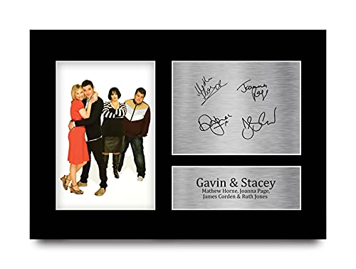 HWC Trading A4 Mathew Horne & Joanna Page Gavin & Stacey Gifts Printed Signed Autograph Picture for TV Show Fans
