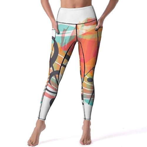 Legging de sport femmes taille haute pour le yoga et le jogging au gym