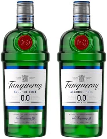 Tanqueray Alcohol Free Spirit | 0.0% vol | 70cl | Made with Distilled Botanicals | Citrus Style & Juniper Led Profile | For Non Alcoholic Drinks | Enjoy in a Gin Glass with Ice & Tonic (Pack of 2)