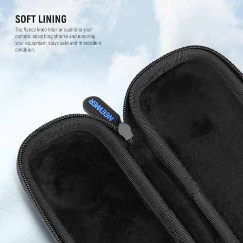 Image of NEEWER BASICS Carrying Case Compatible with Insta 360 X5, Portable Small Travel Protector Hard Shell Protective Storage Bag with Carabiner, Action Camera Accessories Compatible with Insta360 X5, PB032