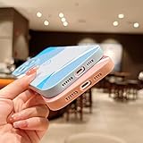 YKCZL Compatible with iPhone 13 Pro Case 6.1 inch, Cute Painted Art Heart Pattern Full Camera Lens Protective Slim Soft Shockproof Phone Case for Women Girls(Brown) - Image 7