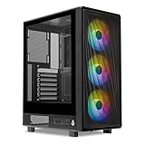 Gabinete Gamer Mancer Narok X | Mid-Tower | Lateral de Vidro | Com 3 Fans | Preto | MCR-NRKX-BK3F
