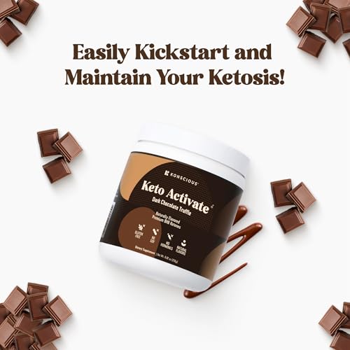 Image of Dark Chocolate Truffle Exogenous Ketones Drink - 2 Pack: Pure Keto Shake Powder with Chocolate Ketones | Jumpstart Ketosis & Boost Energy with Natural Ketones Supplements by Konscious Keto
