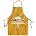 KAÏDENSÏ Grembiule Barbecue Uomo Divertente - Regalo Uomo Compleanno 60 Anni - Gadget Cucina Spiritoso - Una Vita in Cucina Sale Zucchero - 60x70 cm Arancione Idrorepellente immagine