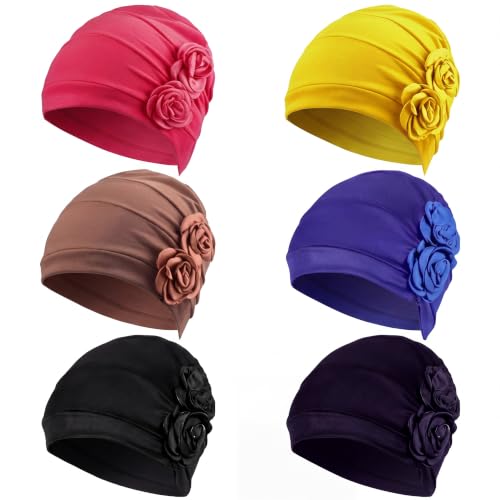 Image of SATINIOR 6 Pack Head Wraps Turbans for Women Flower