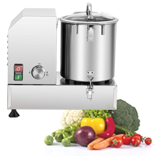 GTHTUHFD Procesador De Alimentos Comercial para Verduras Y Carne, De Acero Inoxidable, De 6/9/15 L, Eléctrico.,6l