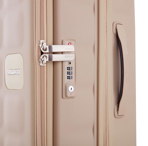 Image of American Tourister Bitbloc | Check-in Trolley Bag (68.5 cm) | 69 Ltrs | 360 8 Wheel Spinner | Hard Case | Recessed TSA Lock | 3 Years Global Warranty | Coffee