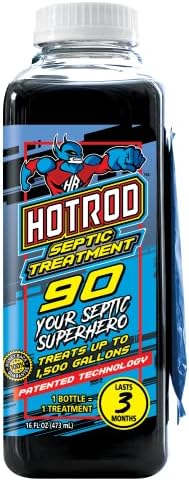 HOTROD Septic Tank Treatment 90-3 Month Supply Extends Septic System Life and Prevents Costly Repairs – Industrial Grade – Easy to Use – Safe on Piping and Plumbing – 16oz Liquid HOTROD Septic Tank Treatment 90-3 Month Supply Extends Septic System Life and Prevents Costly Repairs – Industrial Grade – Easy to Use – Safe on Piping and Plumbing – 16oz Liquid