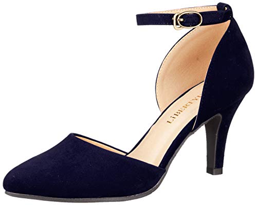 [リバティー ドール] セパレートストラップパンプス 5430 レディース ネイビー 22.5 cm 2E