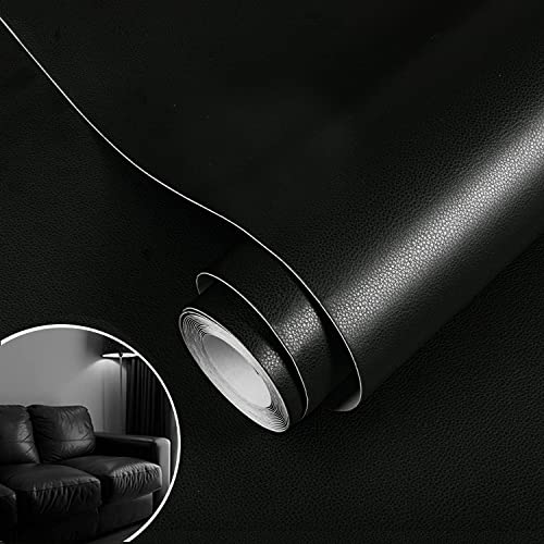 Fantasnight Kunstleder Selbstklebend Schwarz 44x300cm Leder Reparatur Patch...