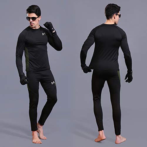MEETYOO mens Sport Long Johns Base Layer Set, Black, XX-Large US - Thumbnail 7