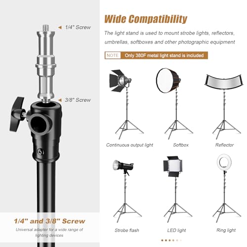 Image of Godox 380F Heavy Duty Light Stand 150in /12.6' Light Stand Spring Cushioned