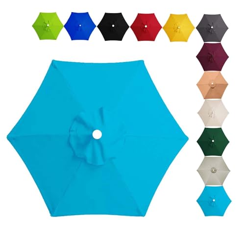 Auvent de rechange pour parasol de jardin étanche | Toile 6 et 8 baleines 7,5 pieds