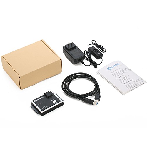 Cinolink Usb 3.0 To Dual-Sata Usb 3.0 Hard Drive Converter Adapter With Offline Clone Function For 2.5"/3.5" Hdd Ssd Sata (Sata I/Ii/Iii), Support 2 X 12Tb And Uasp #TOP6