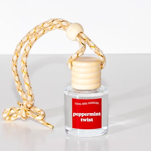 Image of COOLGIRLCANDLES Peppermint Twist Car Air Freshener for Essential Oils, Long Lasting Scents Aromatherapy Automobile Diffuser