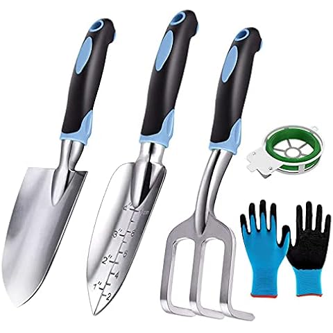 homchen Garden Tools with Safety Work Gloves, Gardening Gifts Set for Men Women Garden Lovers Cover