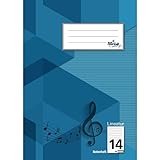 Notenheft A4 - Lineatur 14-8 Blatt