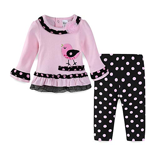 Mud Kingdom Ensemble chemise et pantalon pour bébé fille - Rose - Rose - 9 mois Cover