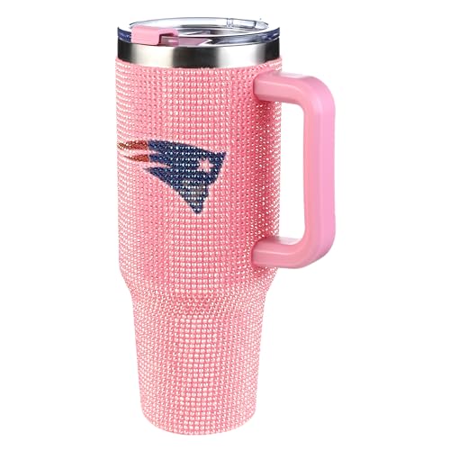 Image of The Memory Company Officially Licensed 40oz Pink Bling Game Day Tumbler, New England Patriots