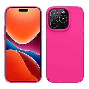 kwmobile telefoonhoesje compatibel met Apple iPhone 14 Pro hoesje – Zachte case voor smartphone – Back cover in neon roze