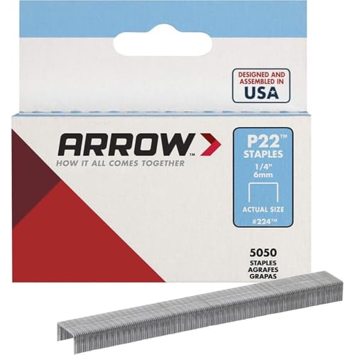 Agrafes 224 1/4 P22 Arrow Fastener haute résistance anti-blocage lot de 3