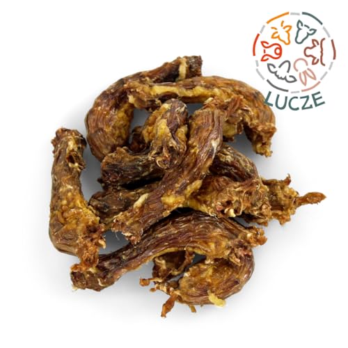 Lucze - Hühnerhälse für Hunde, 1kg, Getrocknete Hähnchenhälse, Natürliche Hundeleckerlis, 5-10 cm, 100% Natürlich, Ohne Zusatzstoffe, Proteinreicher Kausnack, Ideal für Kleine und Mittlere Hunde