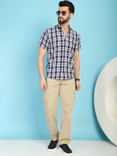 Image of Indian Needle Men's Checkered Regular Fit Shirts