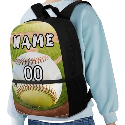 YEXIATODO Baseball Customized Backpack for Boys Middle School Kids Backpack with Lunch Box Pencil Case Toddler Elementary Secondary Schoolbag Book Bag Set 5 In 1 Back to School Supplies2
