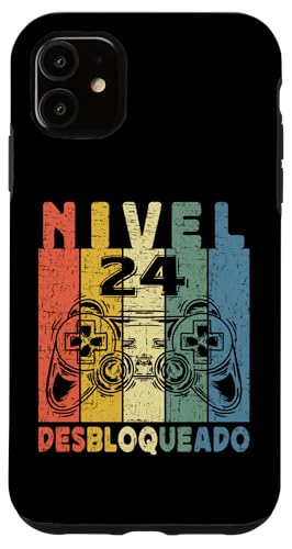 Carcasa para iPhone 11 Nivel 24 Desbloqueado Gamer 24 Años 2000 Divertido Hombre