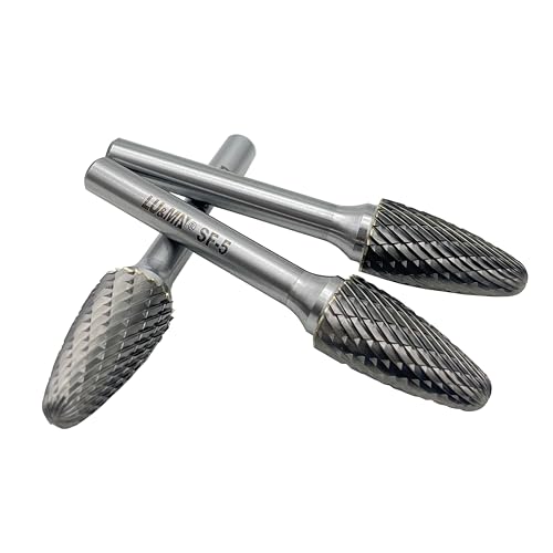 Juego de 6 fresas de carburo SB-5 y SF-5 con vástago 1/4" miniatura 7