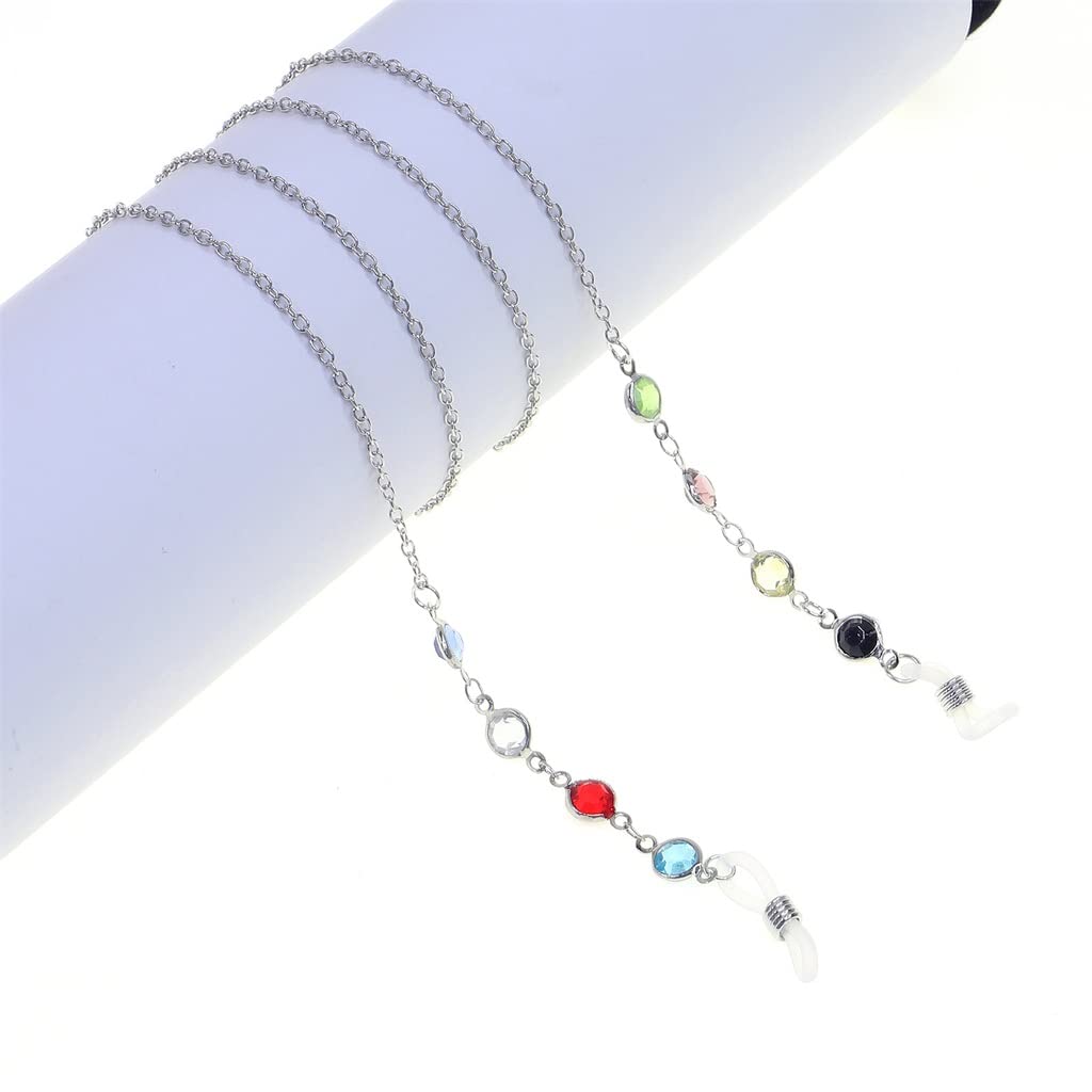Łańcuszek do okularów Łańcuszek do okularów przeciwsłonecznych Sznurek do okularów w stylu college'u Smycz do okularów (Kolor: Argento, Rozmiar: Talla ?nica) (Argento Talla ?nica)