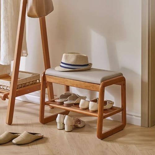 Banc à chaussures en bois massif pour optimiser vos petits espaces de rangement