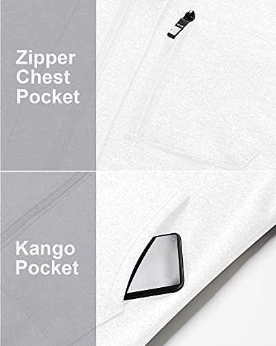 Chrisuno Womens Hoodies Zip Up Oversized Sweatshirts Cardigan Jacket White 3Xl #TOP4