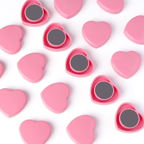 20 imanes de corazón mini para refrigerador rosa miniatura 2